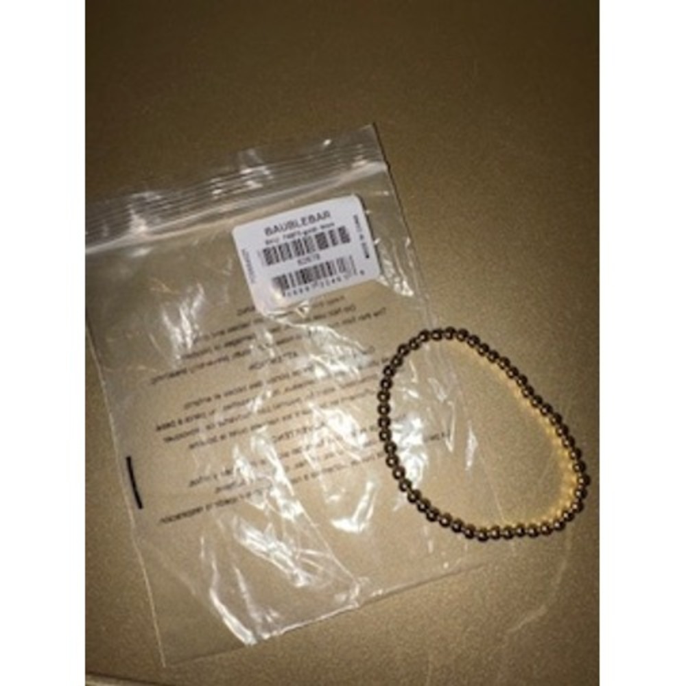 BaubleBar Gold Beaded Stretchy Bracelet New With‎ Tags